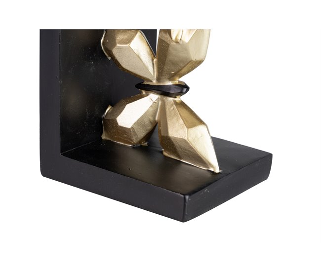 Conforama Sujetalibros Mariposas Doradas 12x10x19 Cm