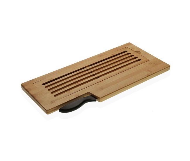 Conforama Tabla de cortar Versa 23 x 2 x 50 cm Acero Bambú