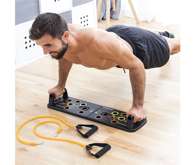 Conforama Tabla De Flexiones Push-Up Con Bandas De Resistencia Y Guía De Ejercicios Pulsher InnovaGoods