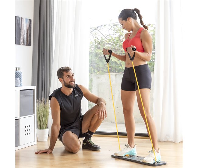 Conforama Tabla De Flexiones Push-Up Con Bandas De Resistencia Y Guía De Ejercicios Pulsher InnovaGoods