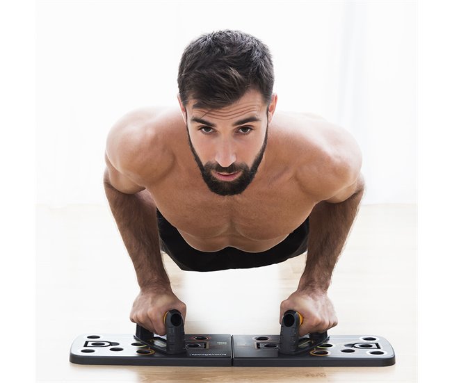Conforama Tabla De Flexiones Push-Up Con Bandas De Resistencia Y Guía De Ejercicios Pulsher InnovaGoods