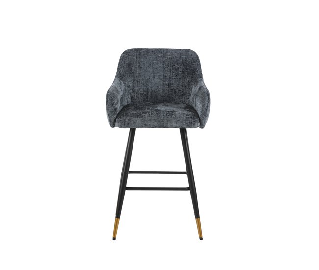 Conforama Taburete alto ROYAL azul fijo 94 cm de alto