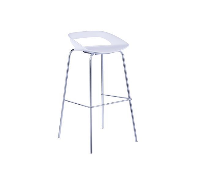 Conforama Taburete Alto STAR Blanco Fijo 86 5 Cm De Alto