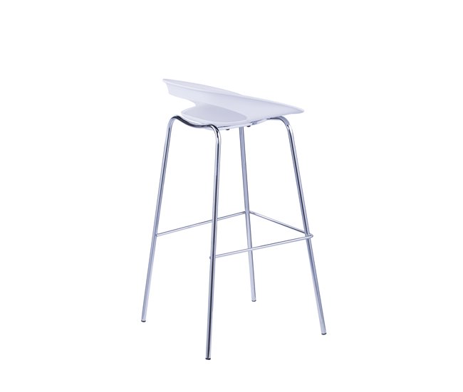 Conforama Taburete Alto STAR Blanco Fijo 86 5 Cm De Alto