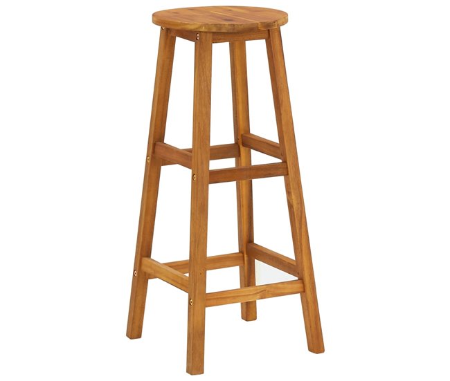 Conforama Taburetes De Barra De Cocina 8 Unidades Madera Maciza Acacia