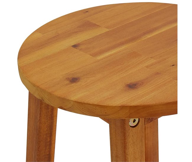 Conforama Taburetes De Barra De Cocina 8 Unidades Madera Maciza Acacia