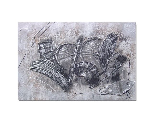 Conforama Tapa contador artesanal Abstracto Gris Abstracto Gris - Plata 50 x 36 x 6 cm