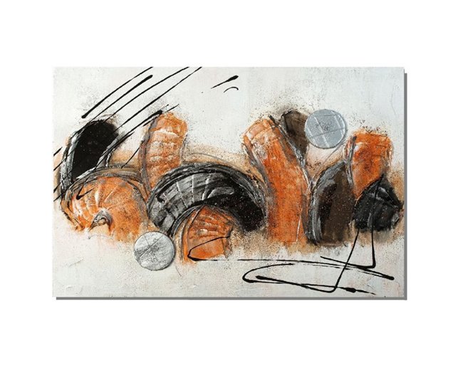Conforama Tapa contador artesanal Abstracto Naranja Abstracto Naranja - Plata 50 x 36 x 6 cm