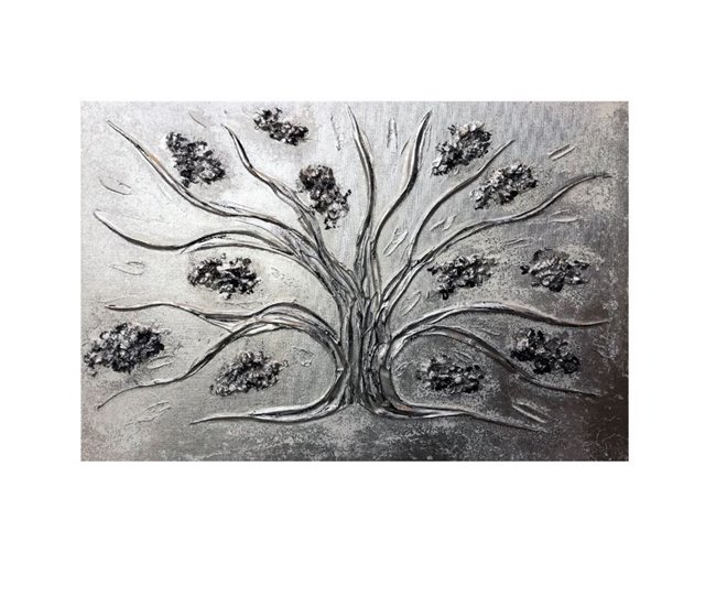 Conforama Tapa contador artesanal Árbol Piedra Árbol Piedra - Plata 50 x 36 x 6 cm