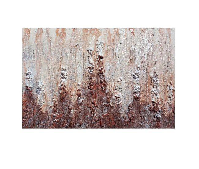 Conforama Tapa contador artesanal Stone Stone Marrón - Plata 50 x 36 x 6 cm
