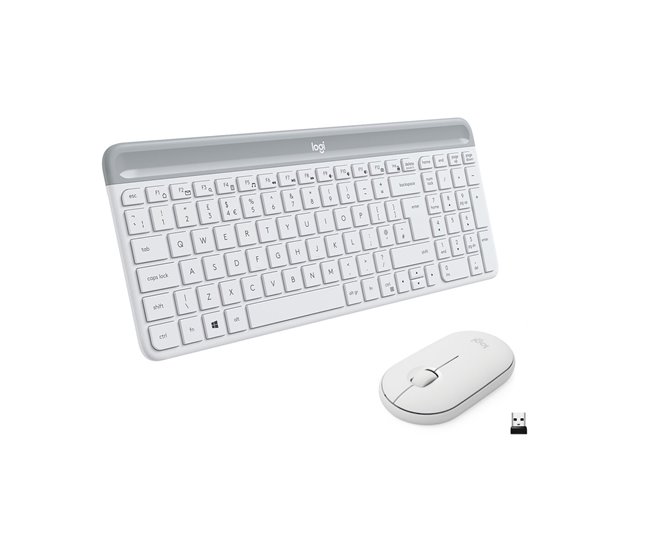 Conforama Teclado Logitech 920-009197 Blanco QWERTY