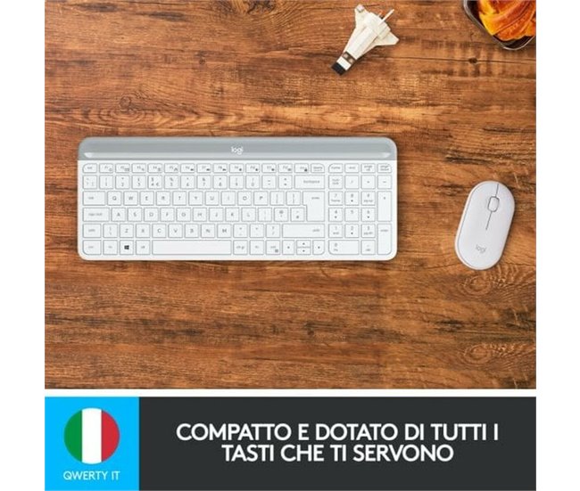 Conforama Teclado Logitech 920-009197 Blanco QWERTY