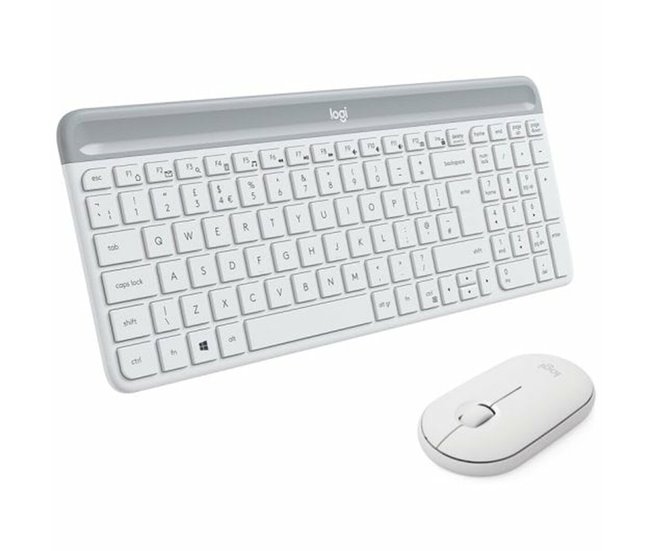 Conforama Teclado Logitech 920-009197 Blanco QWERTY