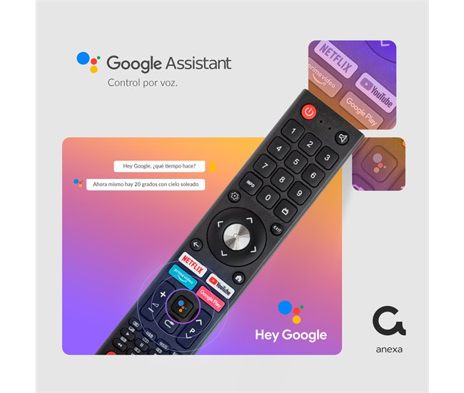 Conforama Televisor Smart TV 32 Pulgadas HD. Google Official Con Android 11. Televisión TDT-HD - Anexa SMART32C01HG
