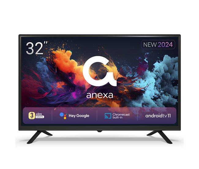 Conforama Televisor Smart TV 32 pulgadas HD. Google Official con Android 11. Televisión TDT-HD - anexa SMART32C01HG