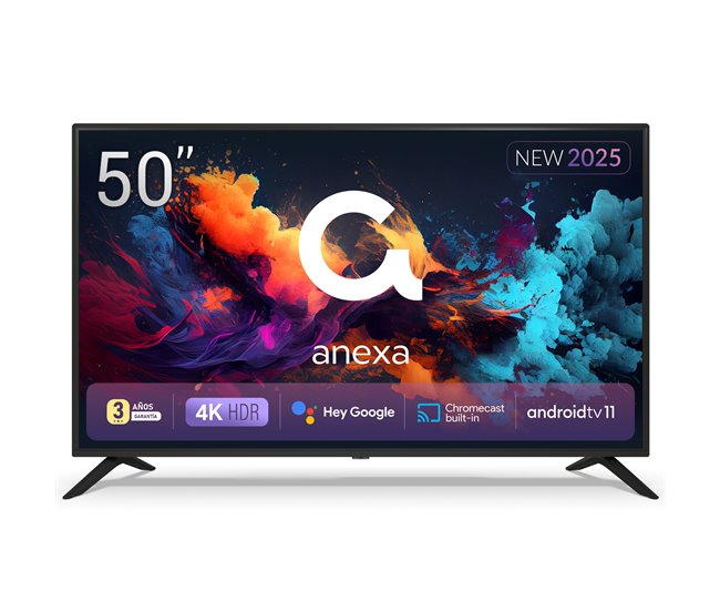 Conforama Televisor Smart TV 50 pulgadas 4K HDR. Google Official con Android 11. Televisión TDT-HD - anexa SMART50C01UG