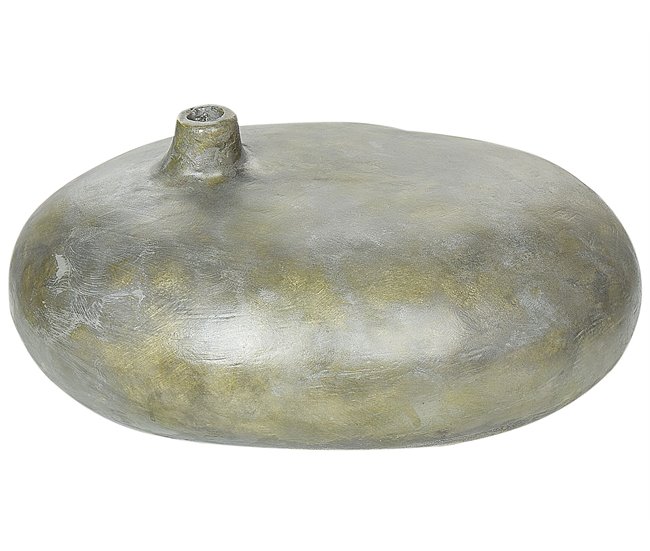 Conforama Terracota Jarrón decorativo 15 Dorado RAWANG