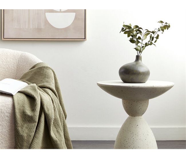 Conforama Terracota Jarrón Decorativo 18 Dorado KLANG