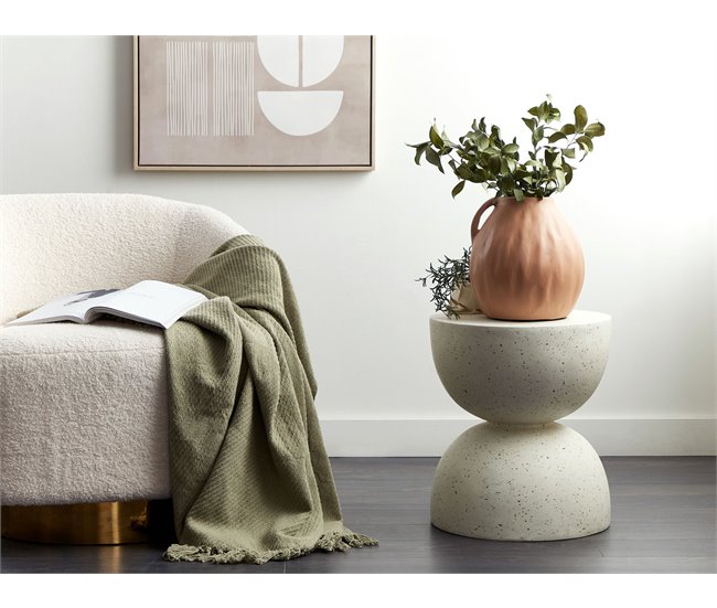 Conforama Terracota Jarrón Decorativo 27 Beige PERAK