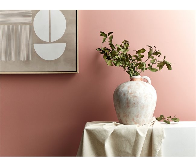 Conforama Terracota Jarrón Decorativo 30 Blanco IPOH