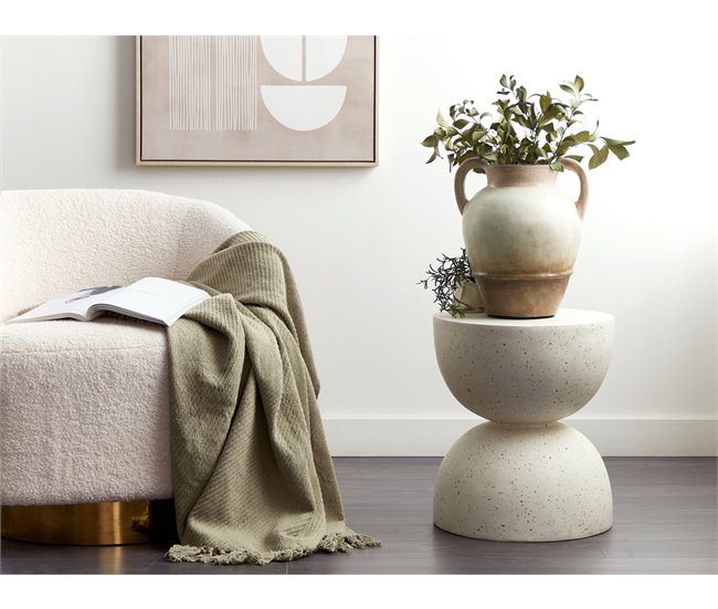 Conforama Terracota Jarrón Decorativo 36 Beige Marrón BANTING