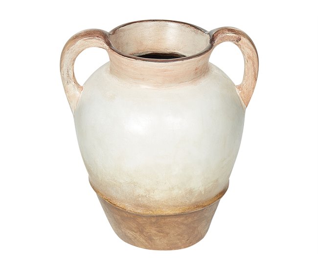 Conforama Terracota Jarrón decorativo 36 Beige Marrón BANTING