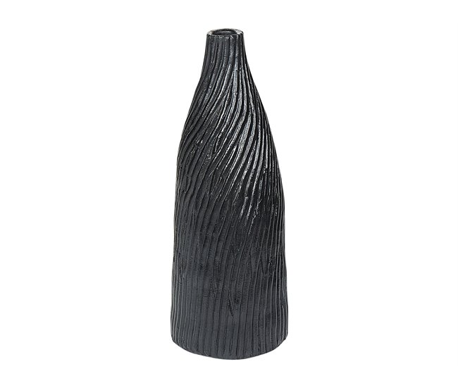 Conforama Terracota Jarrón decorativo 50 Negro Dorado FLORENTIA