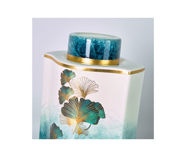 Conforama Tibor Presume De Casa Sylvie 18.5*25.5*16 Azul/blanco/dorado Cerámica