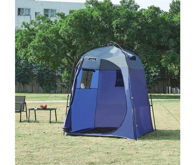 Conforama Tienda De Ducha Ayas Camping Desplegable 150x150x200 Cm - Azul/Gris [pro.tec]