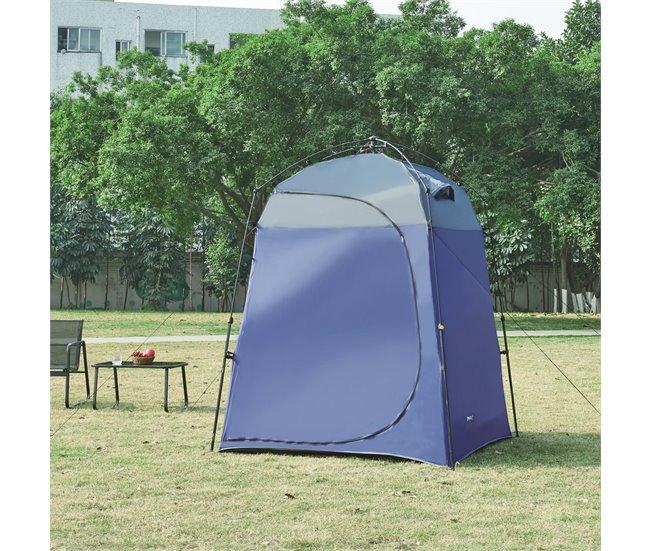 Conforama Tienda De Ducha Ayas Camping Desplegable 150x150x200 Cm - Azul/Gris [pro.tec]
