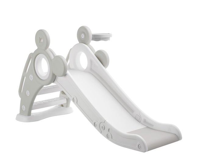 Conforama Tobogán Infantil Joy Con Aro De Baloncesto Plegable Gris