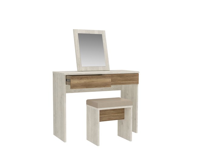 Conforama Tocador VERONA Con 2 Cajones Espejo Y Asiento