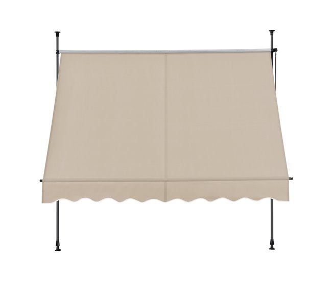 Conforama Toldo Articulado Con Armazón Stem Enrollable Acero/poliéster 400 X 120 X 220-309 Cm Color Arena [pro.tec]