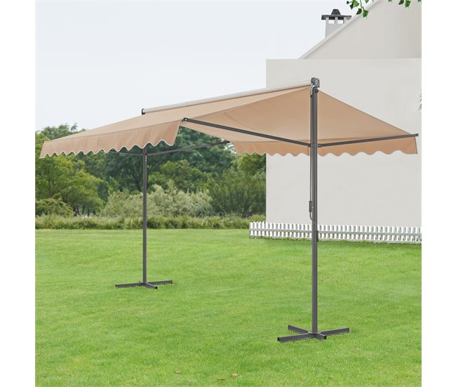 Conforama Toldo De Pie Selenizza Impermeable Manivela Manual 400 X 300 X 260 Cm Color Arena [pro.tec]