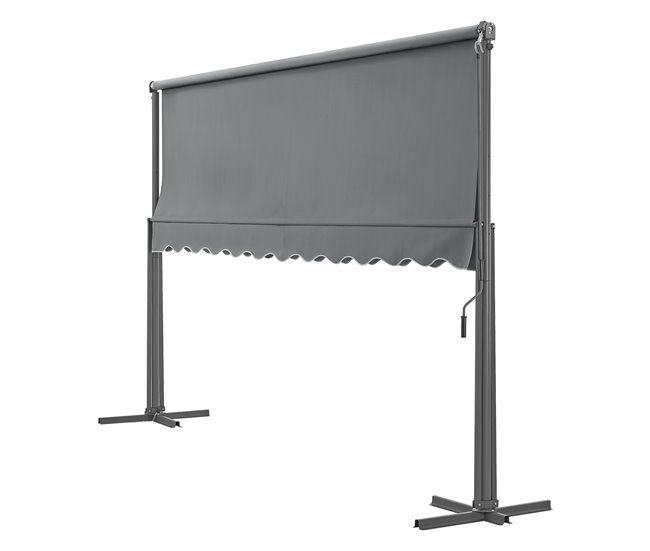 Conforama Toldo De Pie Selenizza Impermeable Manivela Manual 500 X 300 X 260 Cm Gris Oscuro [pro.tec]