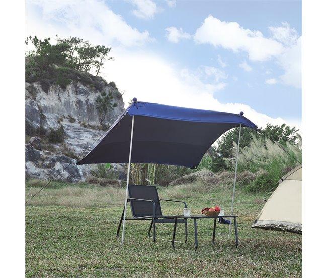 Conforama Toldo De Playa Bernheze Lycra 4 Bolsas Rellenables 270x270x210cm - Azul [pro.tec]