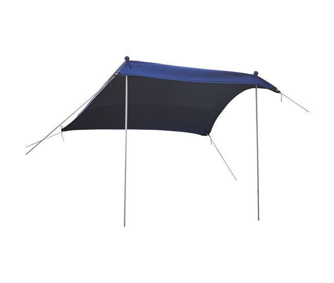 Conforama Toldo de playa Bernheze Lycra 4 bolsas rellenables 200x200x170cm - Azul [pro.tec]