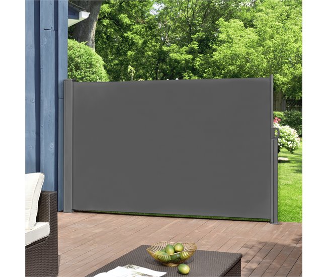Conforama Toldo Lateral Contra Viento Sol Y Visión Mulhacén Gris 160 X 300cm [pro.tec]