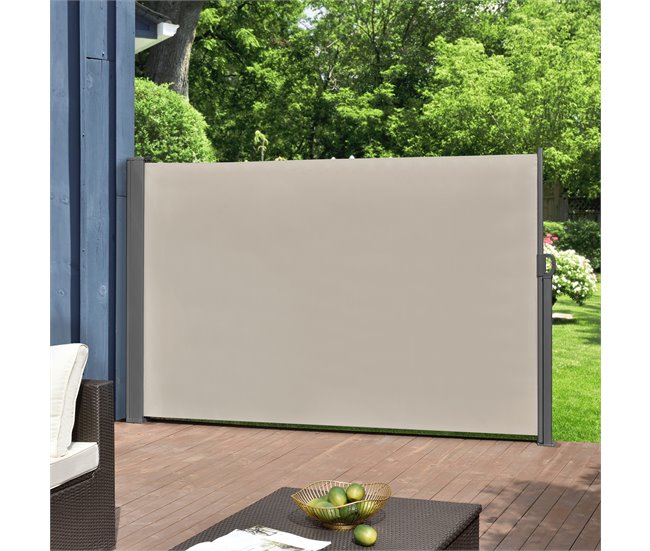 Conforama Toldo Lateral Contra Viento Sol Y Visión Mulhacén Color De Arena 160 X 300cm [pro.tec]