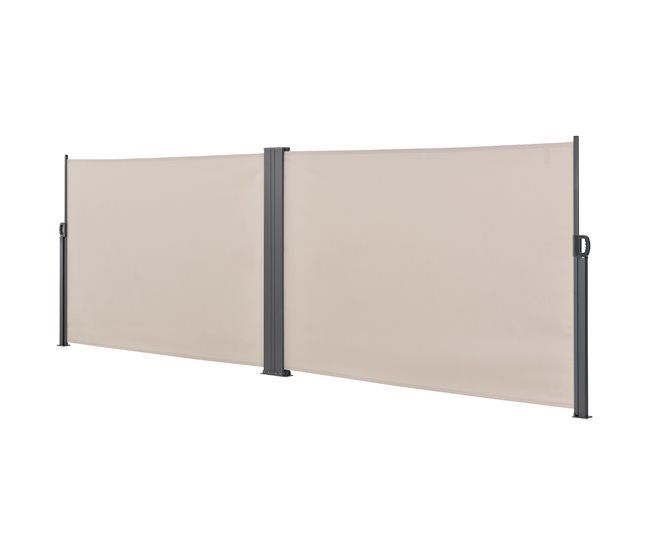 Conforama Toldo Lateral Doble Alcazaba - Exterior - Acero Y Poliéster - Color Arena - 160 X (2x 300) Cm [pro.tec]