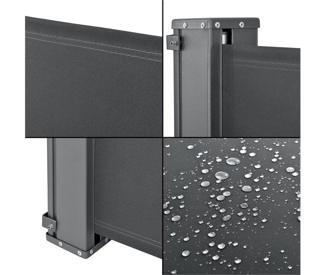 Conforama Toldo Lateral Exterior Mulhacén 180 X 300 Cm Gris Antracita [pro.tec]