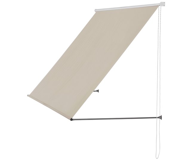 Conforama Toldo Malaga Exterior Terraza Extensible Acero 350 X 120 Cm - Beige [pro.tec]