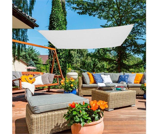 Conforama Toldo Poliéster Rectangular Aktive Garden Color Blanco