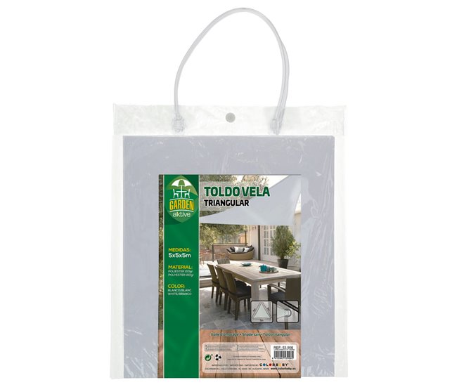 Conforama Toldo Poliéster Triangular Aktive Garden Color Blanco