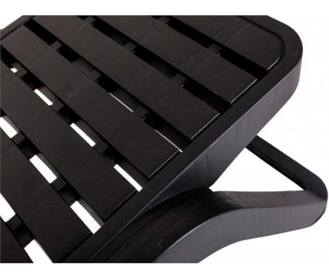 Conforama Tumbona Dcoppol Tumbona De Jardín Ajustable Tumbona De Exterior 100% Made In Italy 192x72h100 Cm Antracita