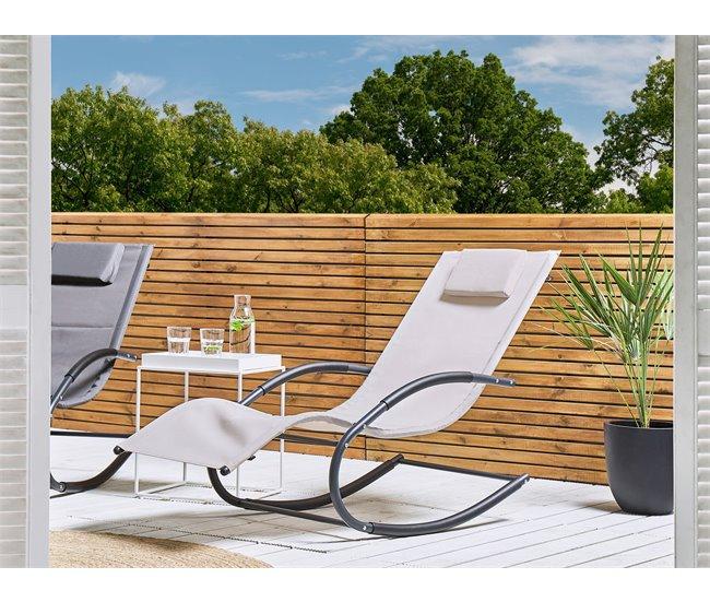Conforama Tumbona De Jardín Mecedora Beige CARANO II