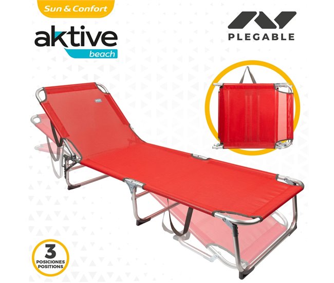 Conforama Tumbona De Playa Plegable Con Respaldo Reclinable Aktive Beach