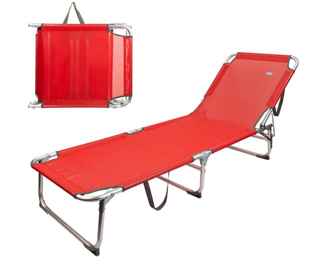 Conforama Tumbona de playa plegable con respaldo reclinable Aktive Beach