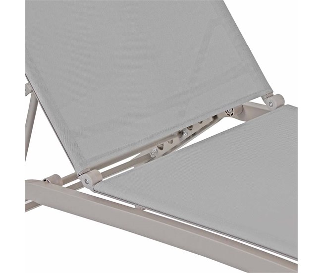 Conforama Tumbona Reclinable De Acero Y Textileno Color Topo