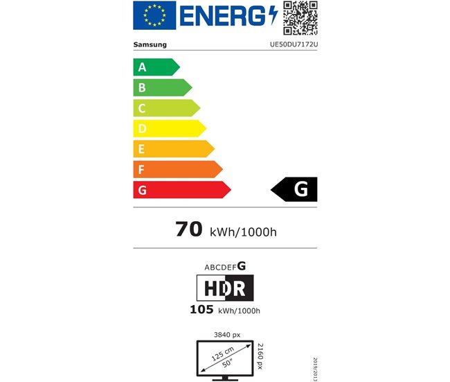 Conforama TV 50 Pulgadas SAMSUNG UE50DU7172U Smart TV 4K ULTRA HD